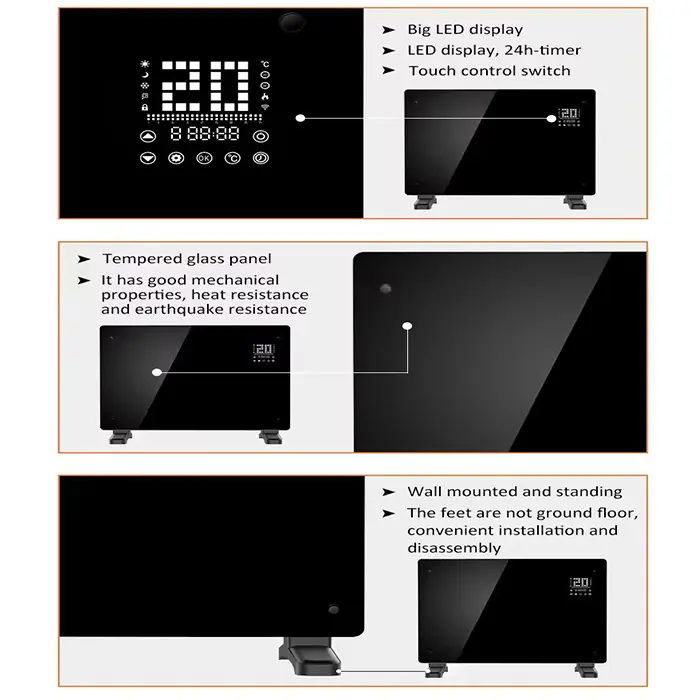 Electric Glass Panel Heater 2500w Wifi