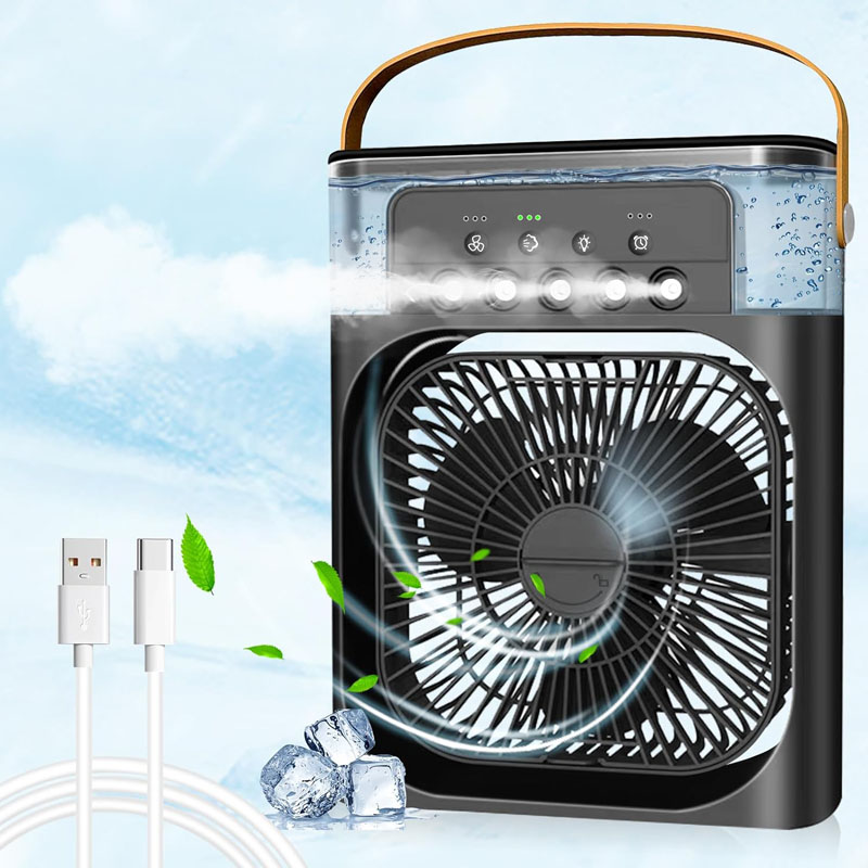 Ventilateur refroidisseur d'air USB avec minuterie et humidificateur